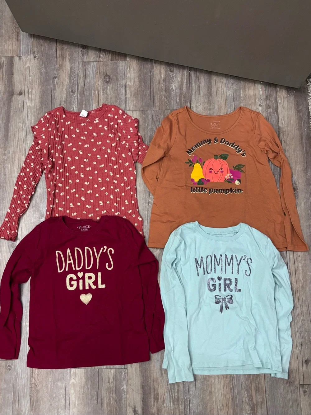 Bundle of 4  long sleeve girls shirts size 5